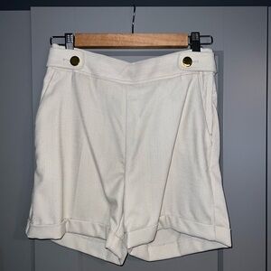 H&M High Waist White Women's Shorts